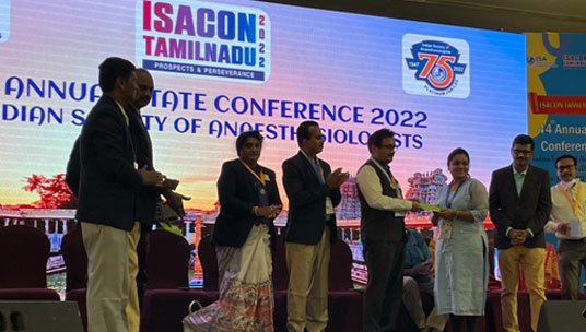 First Prize — E-Poster Presentation, ISACON Tamilnadu 2022