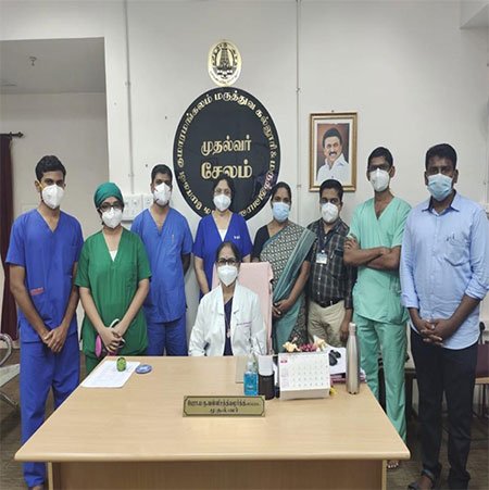 ENT TEAM WITH RESPECTED DEAN MADAM AFTER COMPLETING 350 MUCOR SURGERIES