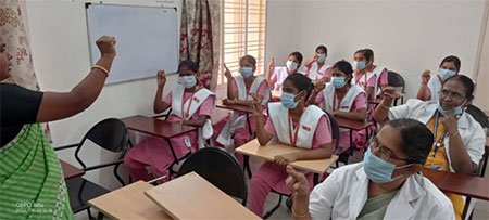 SIGN LANGUAGE CLASSES CONDUCTED BY FACULTIES FROM DEAF & DUMB SCHOOL
